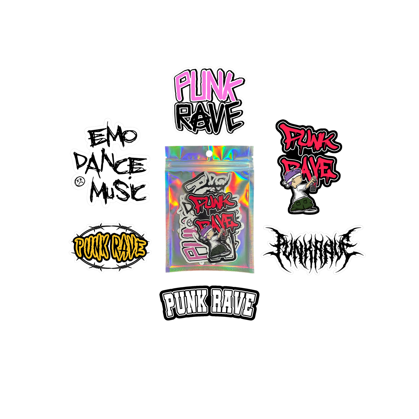 PUNK RAVE STICKER PACK 2025