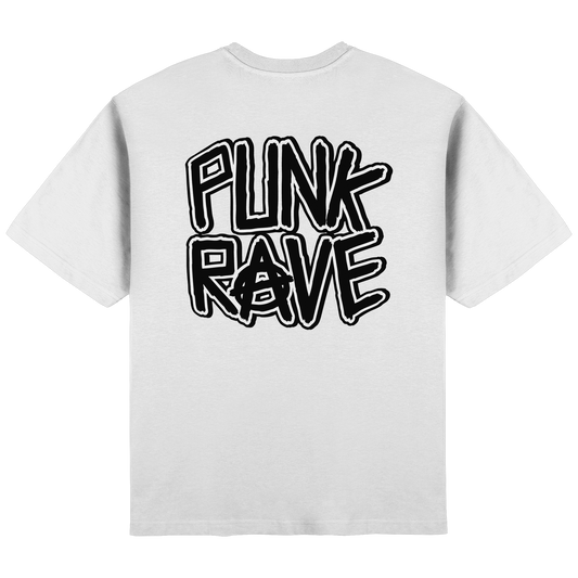 'PUNK RAVE' LOGO TEE WHITE